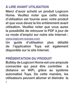 Notice LOGICOM BULBBY ECO E27 Smart bulb