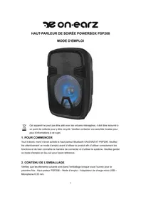Notice ONEARZ XT POWERBOX 200 Enceinte amplifiée