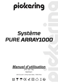 Notice PICKERING PURE ARRAY 1000 Enceinte amplifiée