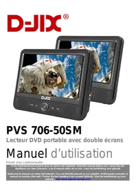 Notice D-JIX PVS706-50SM Lecteur DVD portable
