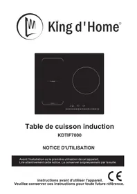 Notice KING D HOME KDTIF 7000 Table induction