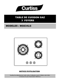 Notice CURTISS MG 634 LG Plaque de cuisson