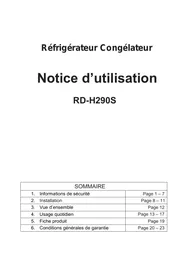 DAEWOO RD-H290S - Réfrigérateur combiné