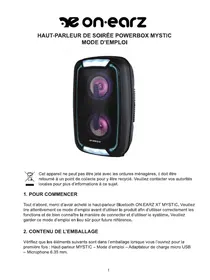 Notice ONEARZ POWER MYSTIC Enceinte amplifiée