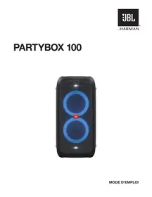 Notice JBL PARTY BOX 100 Enceinte amplifiée