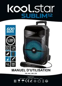 Notice KOOL START SUBLIM12 Enceinte