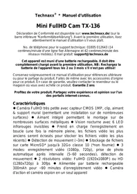 TECHNAXX MINI CAM TX 13 - Caméra