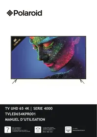 Notice POLAROID TVLED654KP 4K TV