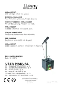 Notice PARTY LIGHT&SOUND 10-9030PLS PARTY-SINGER MICRO & SUPPORT Karaoké