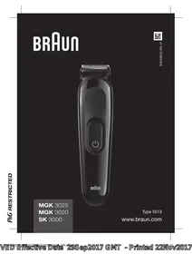 BRAUN MGK 3025, MGK 3020, SK 3000 - Multifunction mower