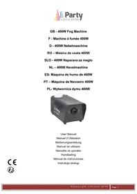 Notice PARTY LIGHT&SOUND 400W Machine à fumée