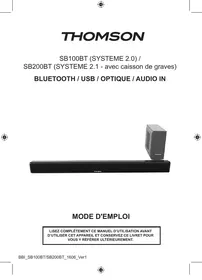 Notice THOMSON SB100BT Barre de son