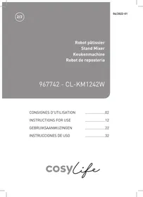 Notice COSYLIFE CL-KM1242W Robot pastelero