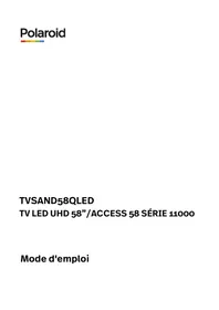 Notice POLAROID TVSAND58 QLED TV