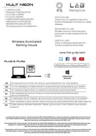 Notice G-LAB KULT-NEON Souris Gaming