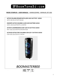 Notice BOOMTONEDJ BOOMASTER 800 Enceinte
