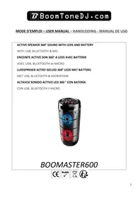 Notice BOOMTONEDJ BOOMASTER600 Powered speaker