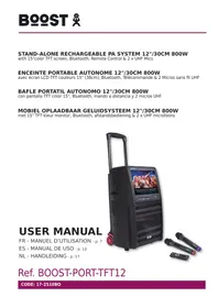 Notice IBIZA PORT-TFT12 Enceinte amplifiée