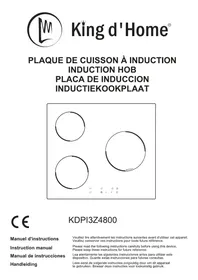 Notice KING D HOME KDPI 3Z 4800 Plaque de cuisson induction