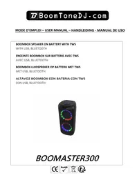 Notice BOOMTONEDJ BOOMASTER300 Enceinte amplifiée