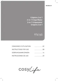 Notice COSYLIFE CL-CM 2 EN 1 Crépière