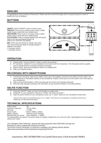 Notice BOOMTONEDJ STAR SING LED Micro