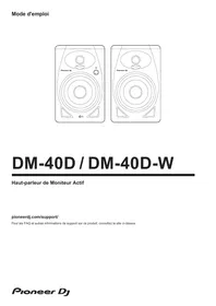 Notice PIONEER DJ DM40-D Enceinte amplifiée