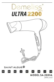 Notice SAINT ALGUE DEMELISS ULTRA 2200 σεσουάρ μαλλιών