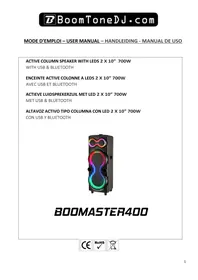 Notice BOOMTONEDJ BOOMASTER 700 Enceinte Sono