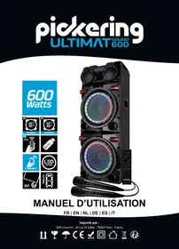 Notice PICKERING ULTIMATSOUND 600 Enceinte Sono