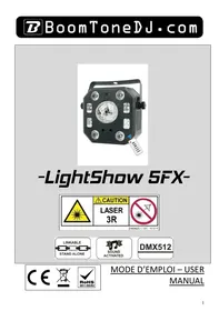 Notice BOOMTONEDJ LIGHT SHOW 5FX Laser