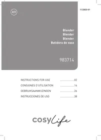 Notice COSYLIFE CL-BL1015SM Blender