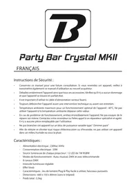 Notice BOOMTONEDJ PARTY BAR CRYSTAL MKII Pack