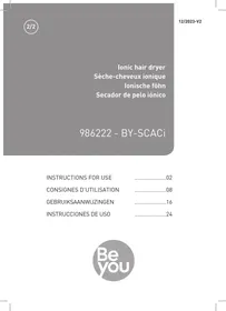 Notice BE YOU BY-SCACI Sèche cheveux