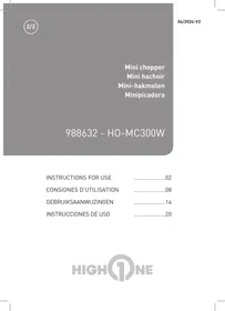 Notice HIGH ONE HO-MC300W Mini chopper