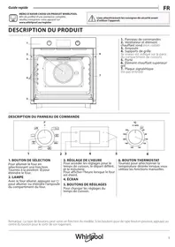 Notice WHIRLPOOL OMR551CR0X Four encastrable