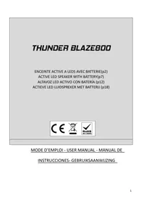 Notice BOOMTONEDJ THUNDER BLAZE Enceinte amplifiée