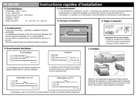 Notice S&P TD 100 - INSTRUCTIONS RAPIDES D’INSTALLATION Aérateur salle de bain
