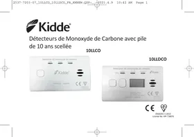 Notice KIDDE 10LLDCO-K797 Détecteur de monoxyde de carbone