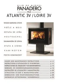 Notice PANADERO ATLANTIC 3V / LOIRE 3V Stufa a legna