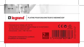 LEGRAND 1 rangée 9 modules - Platine pour disjoncteur