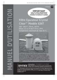 INTEX Krystal Clear 636T - Epurateur à cartouche