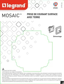 LEGRAND Prise avec terre Mosaic - Prise avec terre