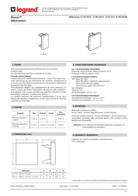 LEGRAND 0 770 70/71 - 0 787 20/21 - 0 791 81L - 0 792 70/80 - Obturateur