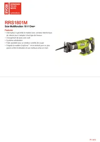 RYOBI ONE+ RRS1801M 18V - Scie sabre