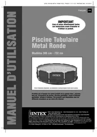 Metal Frame ronde Diam.3.66 x H.0.76 m INTEX
