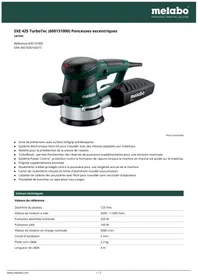 METABO Sxe 425 turbo tec - Ponceuse électrique
