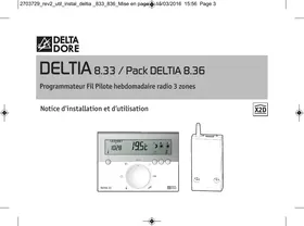 Notice DELTA DORE DELTIA 8.36 + 6 RéCEP Programmateur radiateur