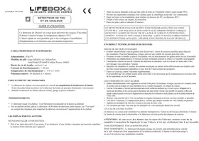 Notice LIFEBOX SPéCIAL CUISINE Détecteur de fumée