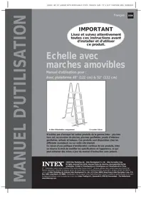 Avec plateforme 48'' (122 cm) & 52'' (132 cm) INTEX